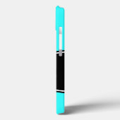 ティール（緑がかった色）ブルーモノグラムイニシャルスクロールIPADエアケース Case-Mate iPhoneケース (裏面 / 左)