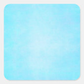 ティール(緑がかった色)ブルーライトウォーターカラーテンプレート 空白の スクエアシール (正面)