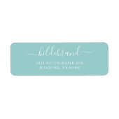 ティール(緑がかった色)ブルールーズスクリプト ラベル (正面)