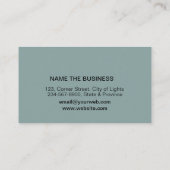 ティール（緑がかった色）ブルーロイヤリティカードサロン化粧アーティスト ロイヤリティカード (裏面)