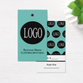 ティール（緑がかった色）ブルーロゴ価格ラベル (デスク)