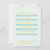 ティール(緑がかった色)ブルーヴィンテージバナーベビーシャワー招待状 招待状 (正面)