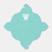 ティール（緑がかった色）ブルー中国のラブバードダブルハピネス フェイバーボックス (折り畳みなし)