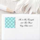 ティール(緑がかった色)ブルー差出人住所ラベル ラベル (インサイチュ)