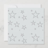 ティール(緑がかった色)ブルー性別の表示パーティー 招待状 (裏面)