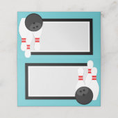 ティール（緑がかった色）ブルー折り畳みボーリングラベルまたは座席表 プレイスカード (外部開封)