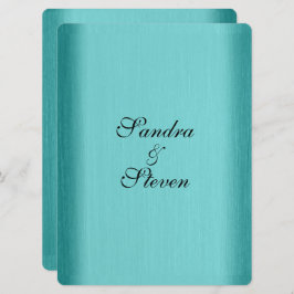 ティール（緑がかった色）ブルー結婚式招待状 招待状