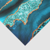 ティール（緑がかった色）ブルー金ゴールドグリッターアクアターコイズティッシュペーパー 薄葉紙 (詳細)