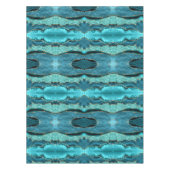 ティール（緑がかった色）ブルー金ゴールドグリッターアクアターコイズテーブルクロス テーブルクロス (正面)