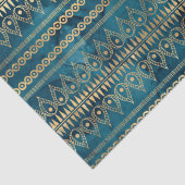 ティール（緑がかった色）ブルー金ゴールドボー 薄葉紙 (詳細)