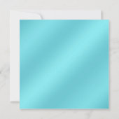 ティール(緑がかった色)ブルー金ゴールド50周年結婚パーティー 招待状 (裏面)