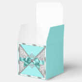 ティール（緑がかった色）ブルー&シルバースウィート16 フェイバーボックス (オープン)