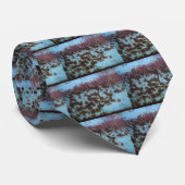 ティール（緑がかった色）ブルー&パープルラステッド背景 ネクタイ (ロール)