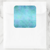 ティール(緑がかった色)ブルー、パープル、アクア、バイオレットの水色 スクエアシール (バッグ)