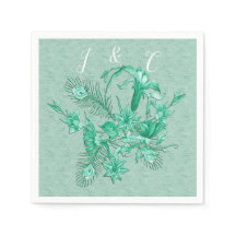 ティール（緑がかった色）ブルー – 緑のテクスチャ付き背景（花）