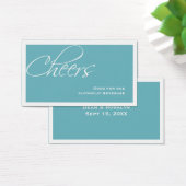 ティール（緑がかった色）ブ結婚ルーフォーマルのカスタムイベント飲料チケット (デスク)