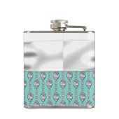 ティール（緑がかった色）ブ結婚ルー フラスク (裏面)