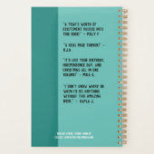 ティール（緑がかった色）プランインサイドプランナー – ベストセラー版 プランナー手帳 (裏面)