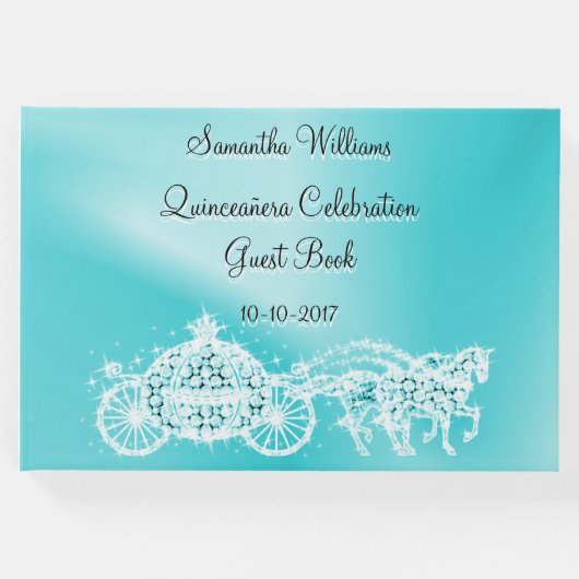 ティール（緑がかった色）プリンセスコーチ&ウズキンチェニェラ ゲストブック (正面)