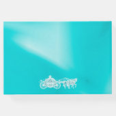 ティール(緑がかった色)プリンセスコーチ&ホーススウィート16 ゲストブック (裏面)