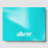 ティール(緑がかった色)プリンセスコーチ&ホーススウィート16 ゲストブック (裏面)