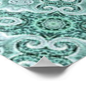 ティール(緑がかった色)プリント ポスター (角)