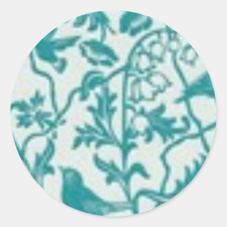 ティール（緑がかった色）プリント – 単語を追加カスタマイズする ラウンドシール