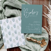 ティール（緑がかった色）ベビーシャワーミニマル招待状 招待状