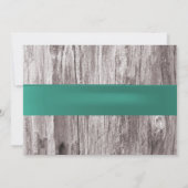 ティール（緑がかった色）ベルトスターフィッシュ&メイソンジャールウッドブライダルシャワー 招待状 (裏面)