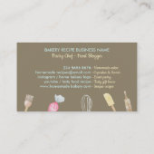 ティール(緑がかった色)ベーカリーフード調理師パーソナルシェフケータリング 名刺 (裏面)