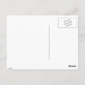 ティール（緑がかった色）ベージュダマスク ポストカード (裏面)