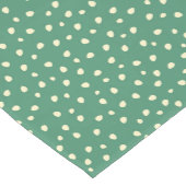 ティール（緑がかった色）（ベージュドット） ミディアムテーブルランナー (コーナー)