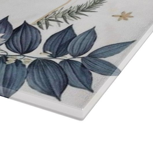 ティール(緑がかった色)・ベージュマンダラのグラフィックアート カッティングボード (角)