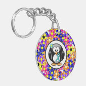 ティール(緑がかった色)ペンギン キーホルダー (正面左)