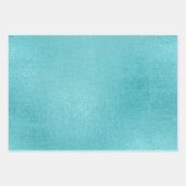 ティール(緑がかった色)ホイフェイクルハートラブスクリプト | ターコイズ ラッピングペーパーシート (正面3)