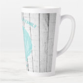 ティール（緑がかった色）ホタテ貝ラテマグカップ カフェラテマグ (右)