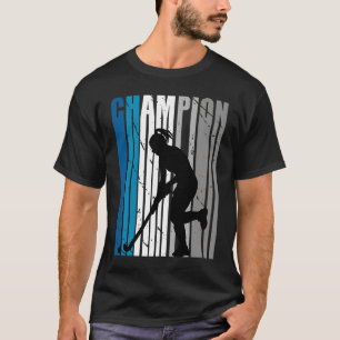ティール(緑がかった色)ホッケーチャンピオンガールズ誕生日コンペティション Tシャツ