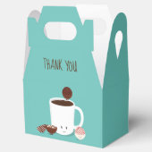 ティール（緑がかった色）ホットチョコレート爆弾パーティー フェイバーボックス (オープン)