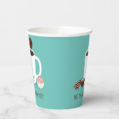 ティール（緑がかった色）ホットチョコレート爆弾パーティー 紙コップ (左)