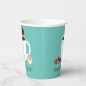 ティール（緑がかった色）ホットチョコレート爆弾パーティー 紙コップ (右)