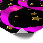 ティール(緑がかった色)ホットピンクバナーマスカレード誕生日パーティー ポスター (角)