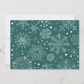 ティール（緑がかった色）ホリーすてきクリスマス |ホリデーフォトカード シーズンカード (裏面)