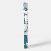 ティール（緑がかった色）ホワイトサッカーチームの色キッズスポーツパターン Case-Mate iPhoneケース (裏面 / 左)