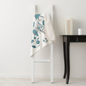 ティール(緑がかった色)ホワイトサッカーボールが女の子のスポーツルームをスター シェルパブランケット (インサイチュ)