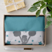 ティール（緑がかった色）ホワイトシルバースターズ応援応援リーディングパーティー 薄葉紙 (ギフト)