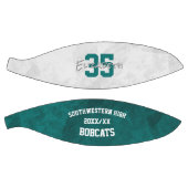 ティール（緑がかった色）ホワイトチームカラースポーツシーズン記念 バスケットボール (パネル)