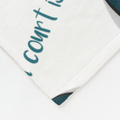 ティール（緑がかった色）ホワイトバスケットボールのコートは私の幸せな場所である フリースブランケット (角)