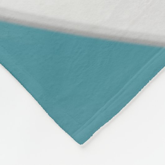 ティール(緑がかった色)ホワイトバレーボールチームカラー名前をカスタムする フリースブランケット (角)