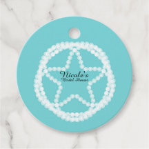 ティール（緑がかった色）ホワイトパールスター結婚ズブライダルシャワー