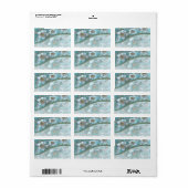 ティール（緑がかった色）ホワイトフローラ住所 シール (フルシート)